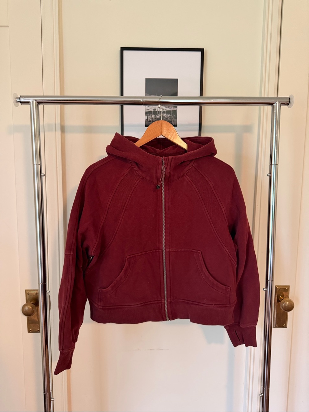 Lululemon Women's Zip-Up Hooded Jacket in Burgundy